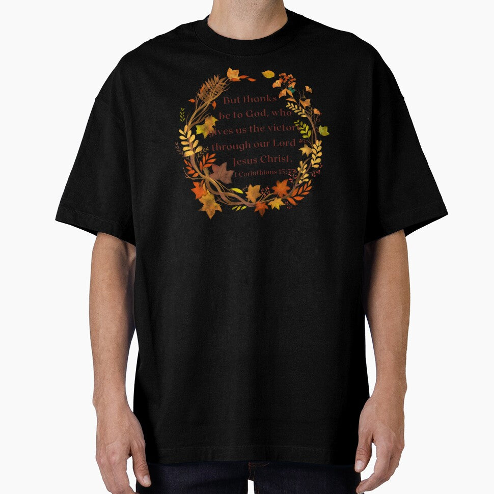 Thanksgiving Wreath - Victory through Christ by GospelWork T-Shirts, Hoodie, Sweatshirt | BlankRebels.com (Image 1)