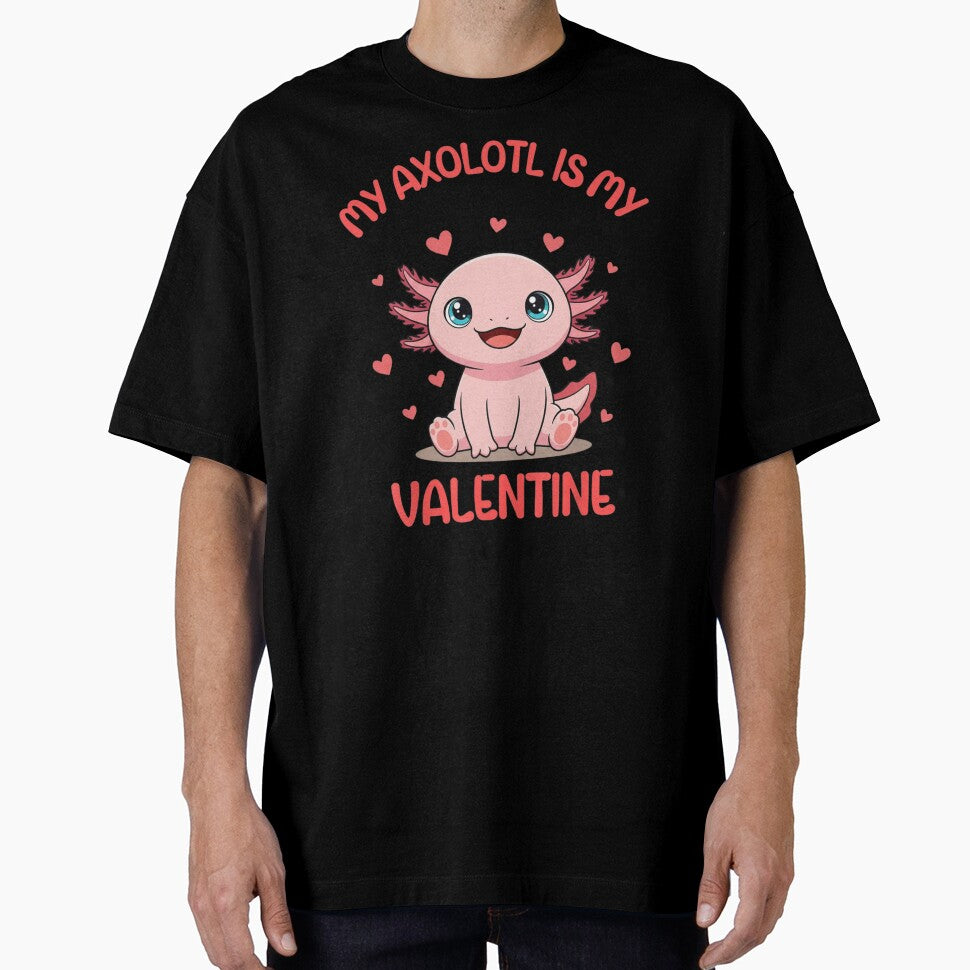 My Axolotl Is My Valentine Cute Axolotl Lover by Gogetgiggles T-Shirts, Hoodie, Sweatshirt | BlankRebels.com (Image 1)