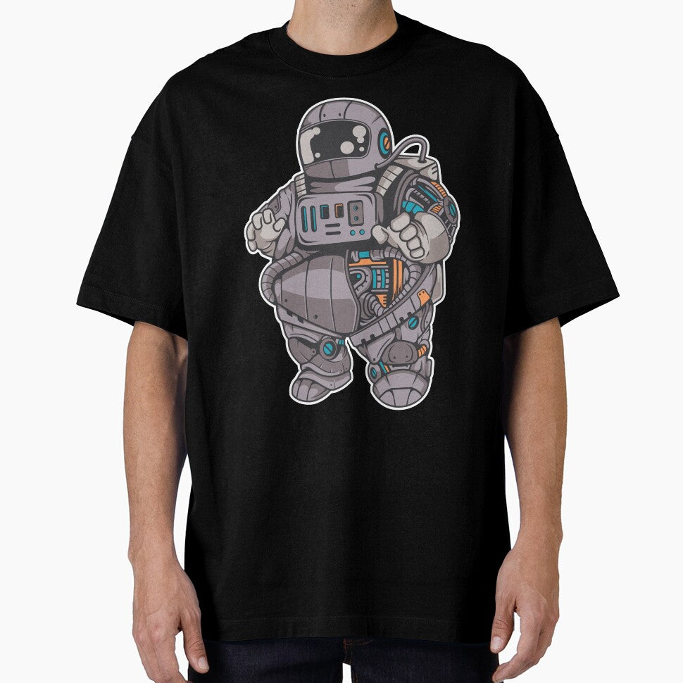 Astronaut Fat Robot - Funny Outer Space Lovers by Desteroids T-Shirts, Hoodie, Sweatshirt | BlankRebels.com (Image 1)