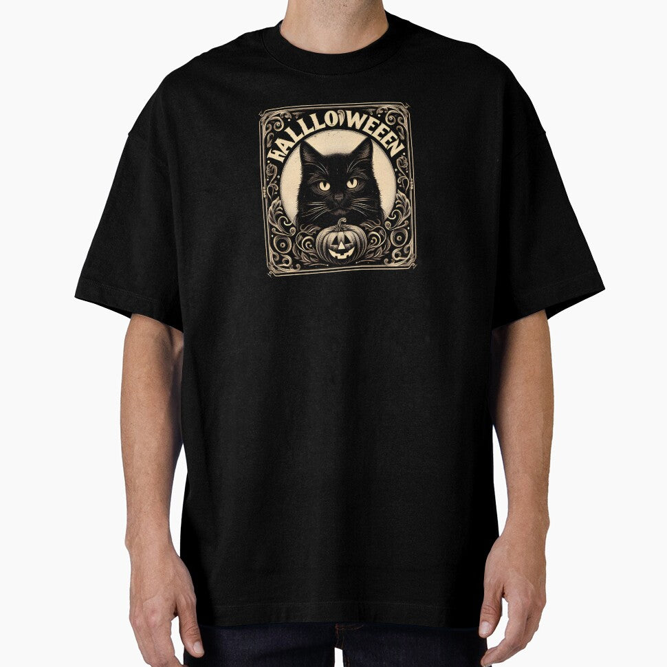 Halloween Black Cat Vintage by HoshiiCreations T-Shirts, Hoodie, Sweatshirt | BlankRebels.com (Image 1)