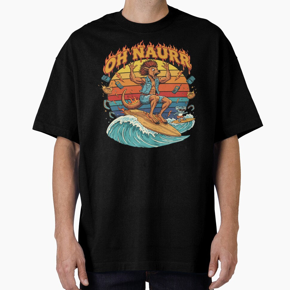 oh naur, aur naur, kangaroo and koala surfing, surf, australia, aussie meme by Prtina T-Shirts, Hoodie, Sweatshirt (Image 1)