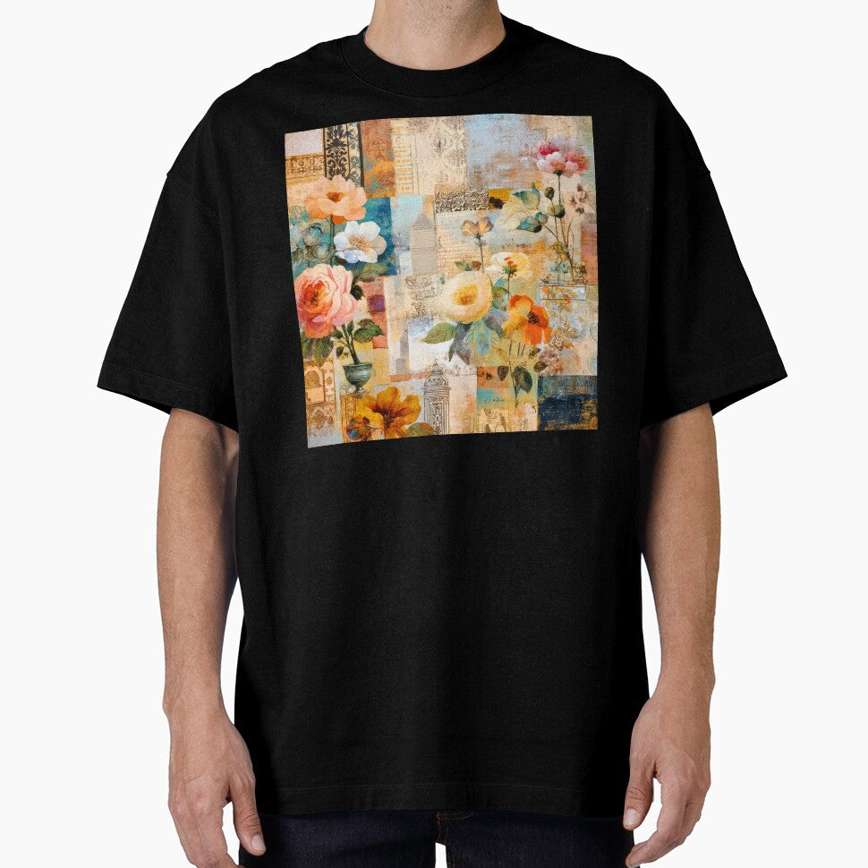 Pastel Floral Collage-Style Textured Aesthetic Abstract Art by DEC02 T-Shirts, Hoodie, Sweatshirt | BlankRebels.com (Image 1)