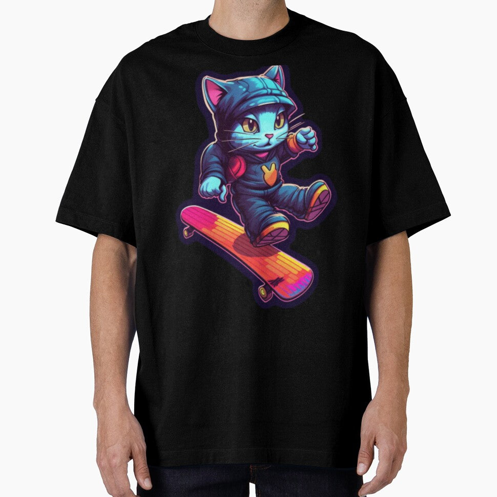Dabbing cat on skateboard Sticker by FuelForTheSoul T-Shirts, Hoodie, Sweatshirt | BlankRebels.com (Image 1)