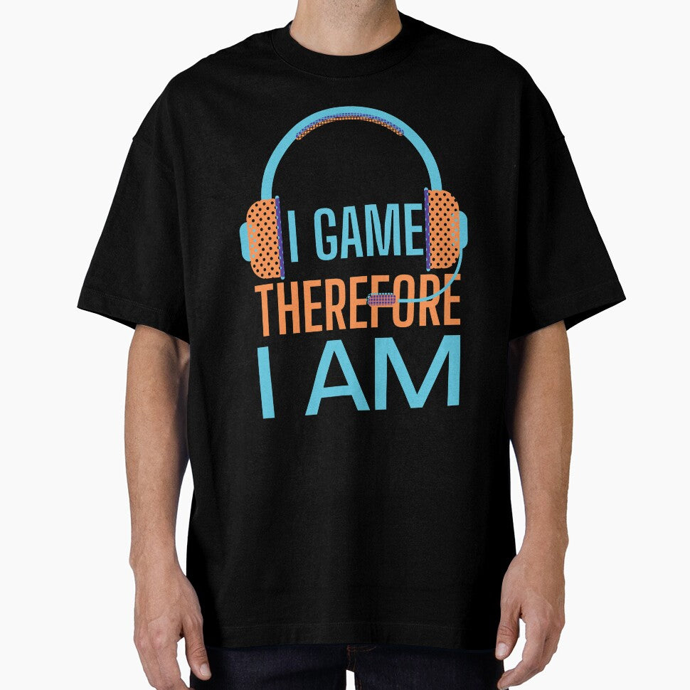 I Game Therefore I Am Orange Headset by SweetAndSpice T-Shirts, Hoodie, Sweatshirt | BlankRebels.com (Image 1)