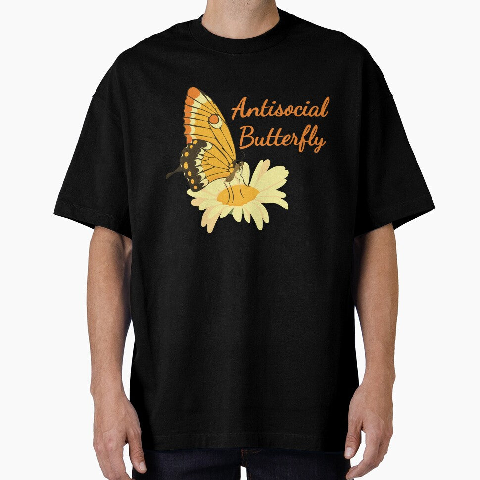 Anti social butterfly on daisy for introverts by Art-of-Rory T-Shirts, Hoodie, Sweatshirt | BlankRebels.com (Image 1)