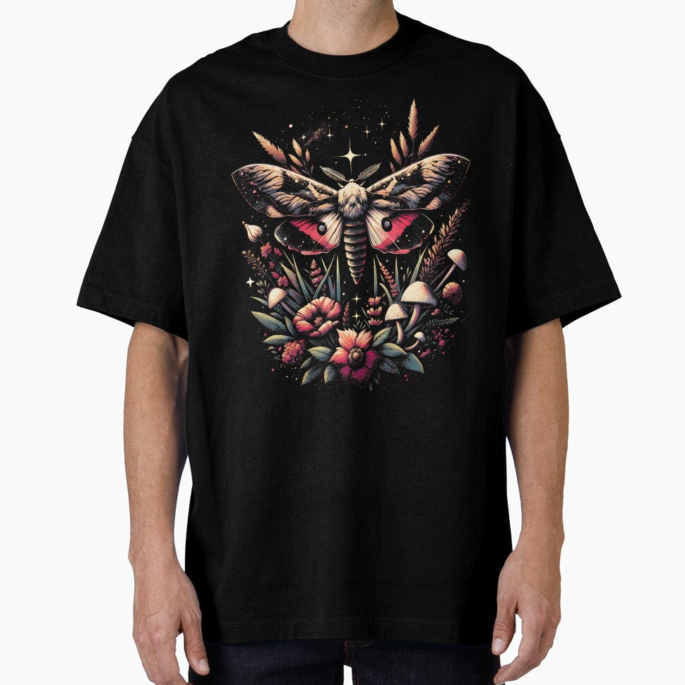 Moth Floral Cute Mushroom Cottagecore Fairycore Aesthetic by bonurasuliaj T-Shirts, Hoodie, Sweatshirt (Image 1)