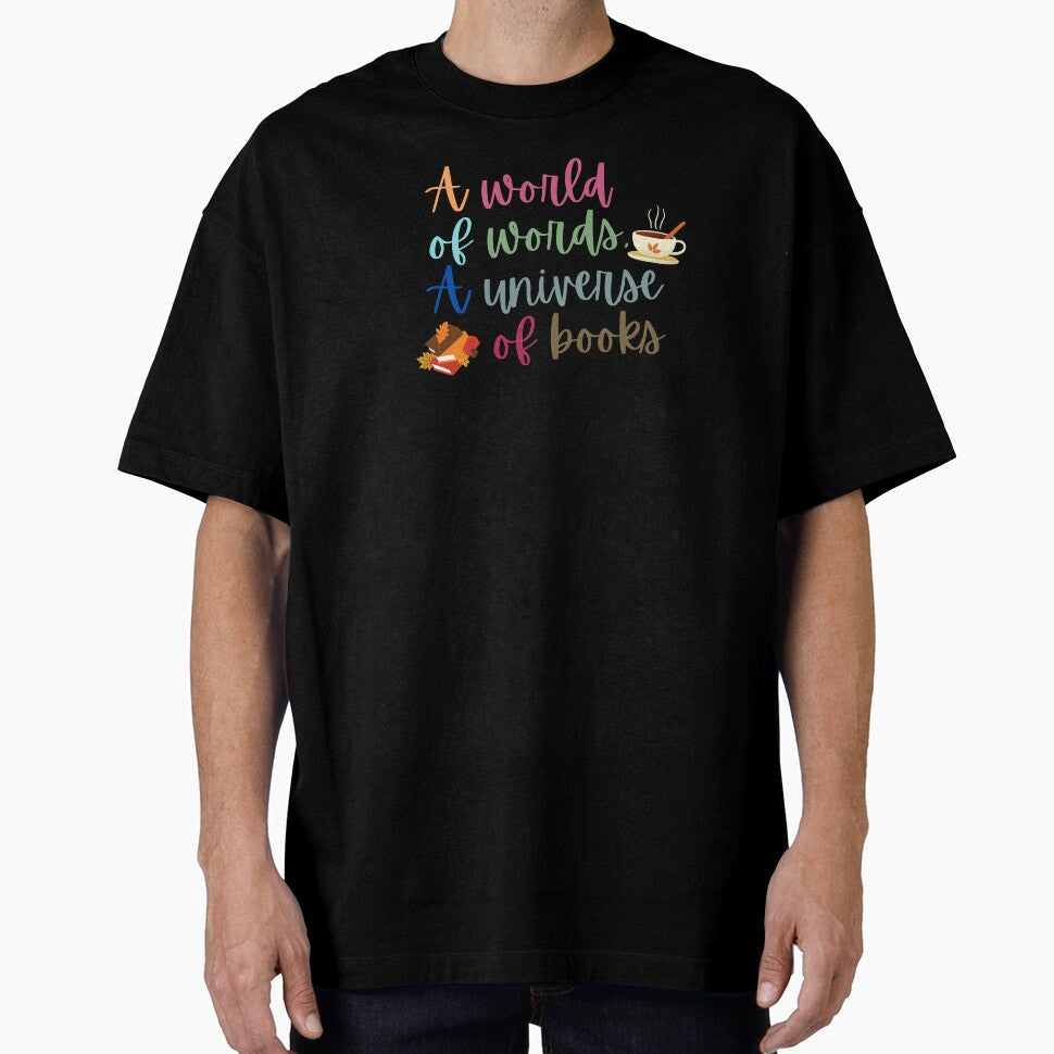 A world of words, A universe of books by Saimia T-Shirts, Hoodie, Sweatshirt | BlankRebels.com (Image 1)