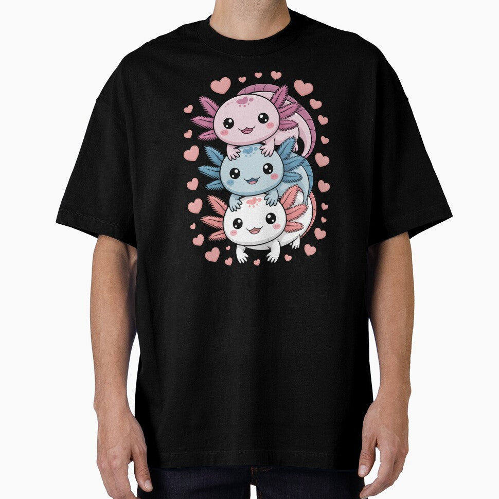 Axolotl Pile Cute Axolotl Lover by Gogetgiggles T-Shirts, Hoodie, Sweatshirt | BlankRebels.com (Image 1)