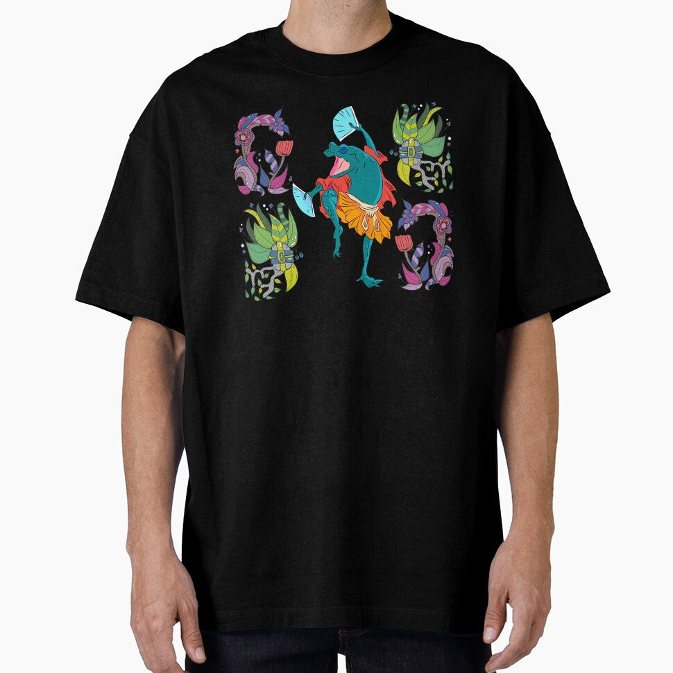 Japanese Frog With Flowers Pattern by TheBigShop1 T-Shirts, Hoodie, Sweatshirt | BlankRebels.com (Image 1)