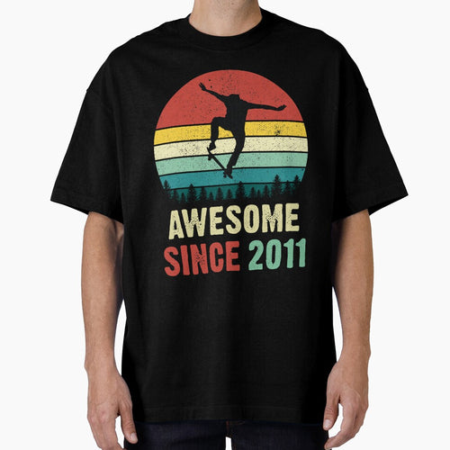 10th Birthday Skateboard Skate Awesome Since 2011 by RetroStyle247 T-Shirts, Hoodie, Sweatshirt | BlankRebels.com (Image 1)