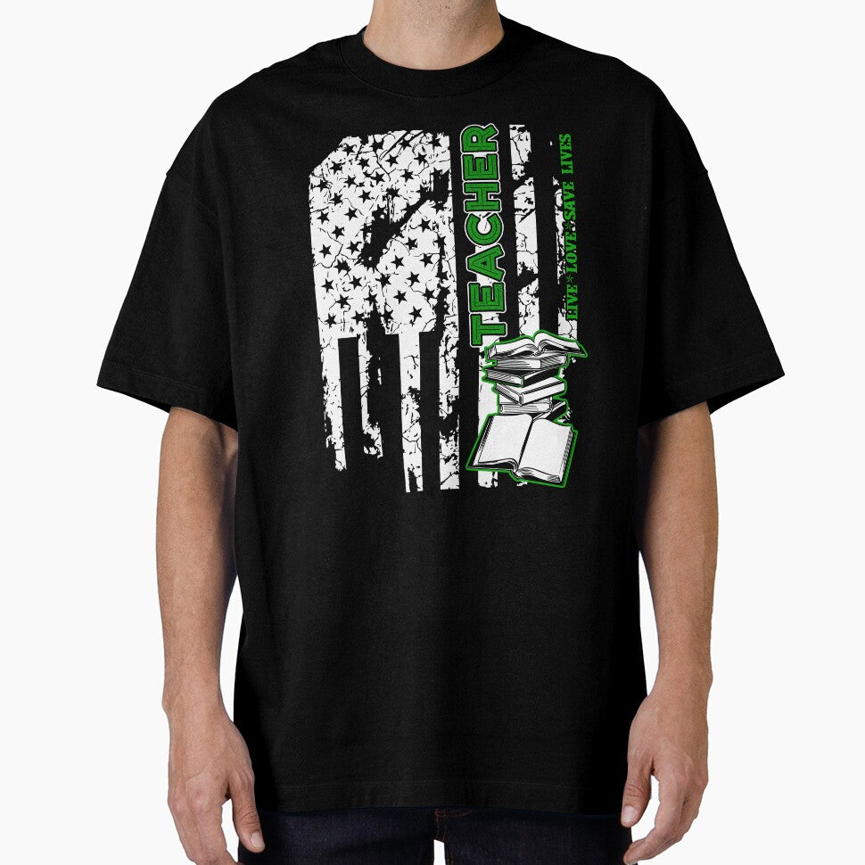 Teacher - Teacher Flag by UnknownArtistt T-Shirts, Hoodie, Sweatshirt | BlankRebels.com (Image 1)