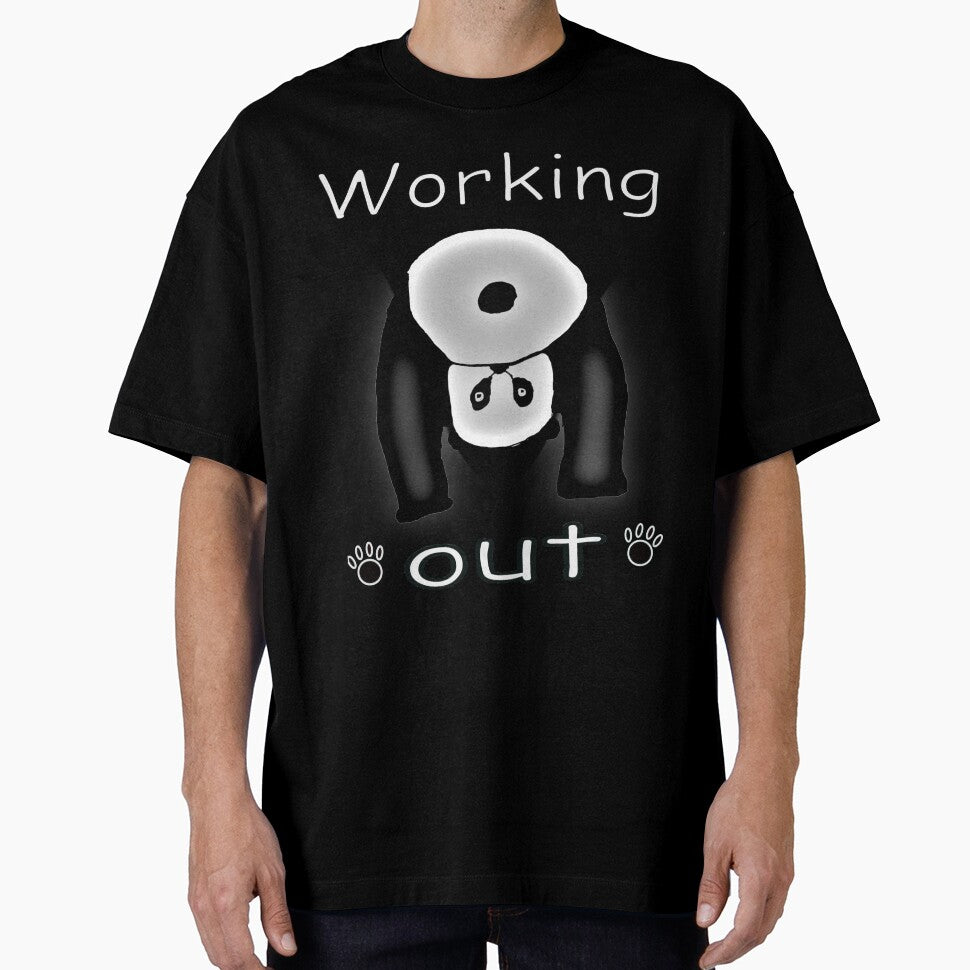 Panda working Out by CottagePop T-Shirts, Hoodie, Sweatshirt | BlankRebels.com (Image 1)