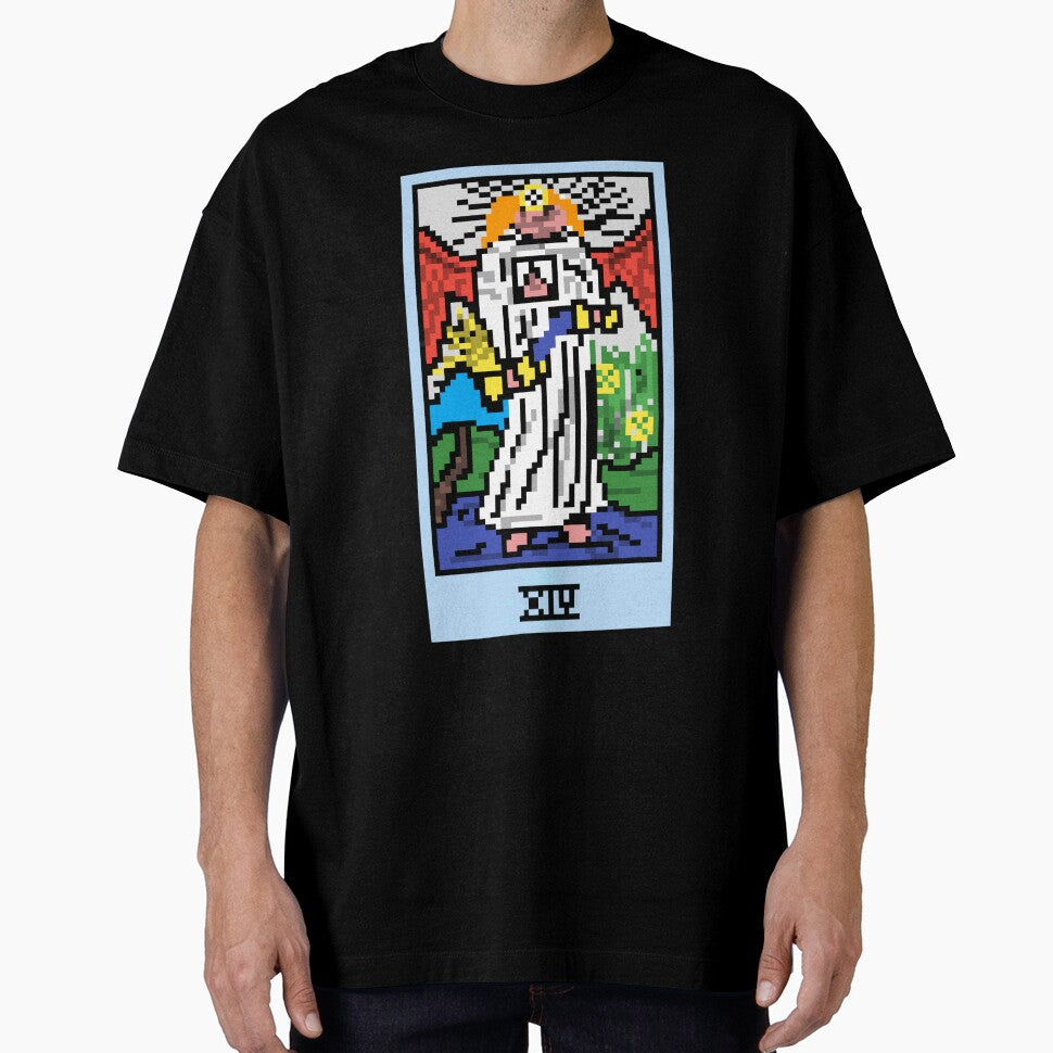 Wait, is this pixel art tarot? Yellow - Major Arcana 'Temperance' (Design for T-shirt, stickers and other... (Image 1)