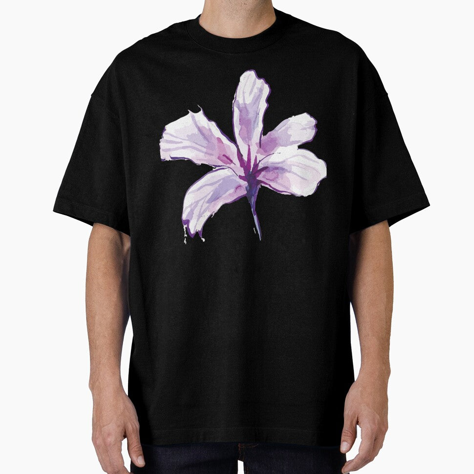 Purple Blossom Art – Watercolor Floral Aesthetic Design by LunaPoki Prints T-Shirts, Hoodie, Sweatshirt (Image 1)