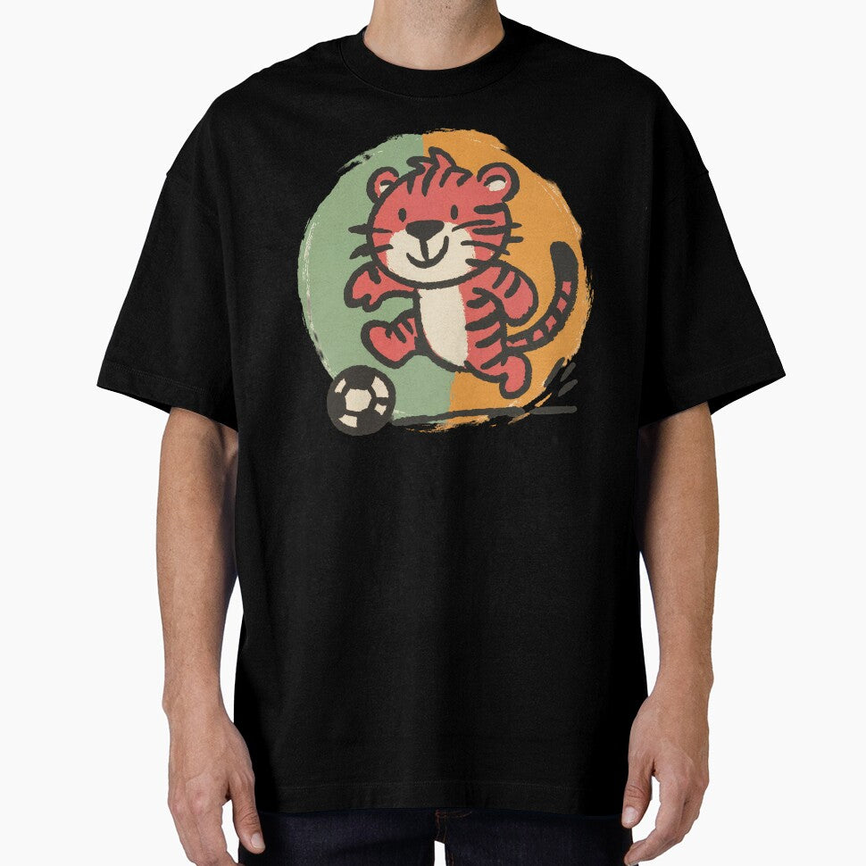 Tiger Cub Goal Rush – Playful Jungle Soccer Mascot in Action by ForeverPrintsOK