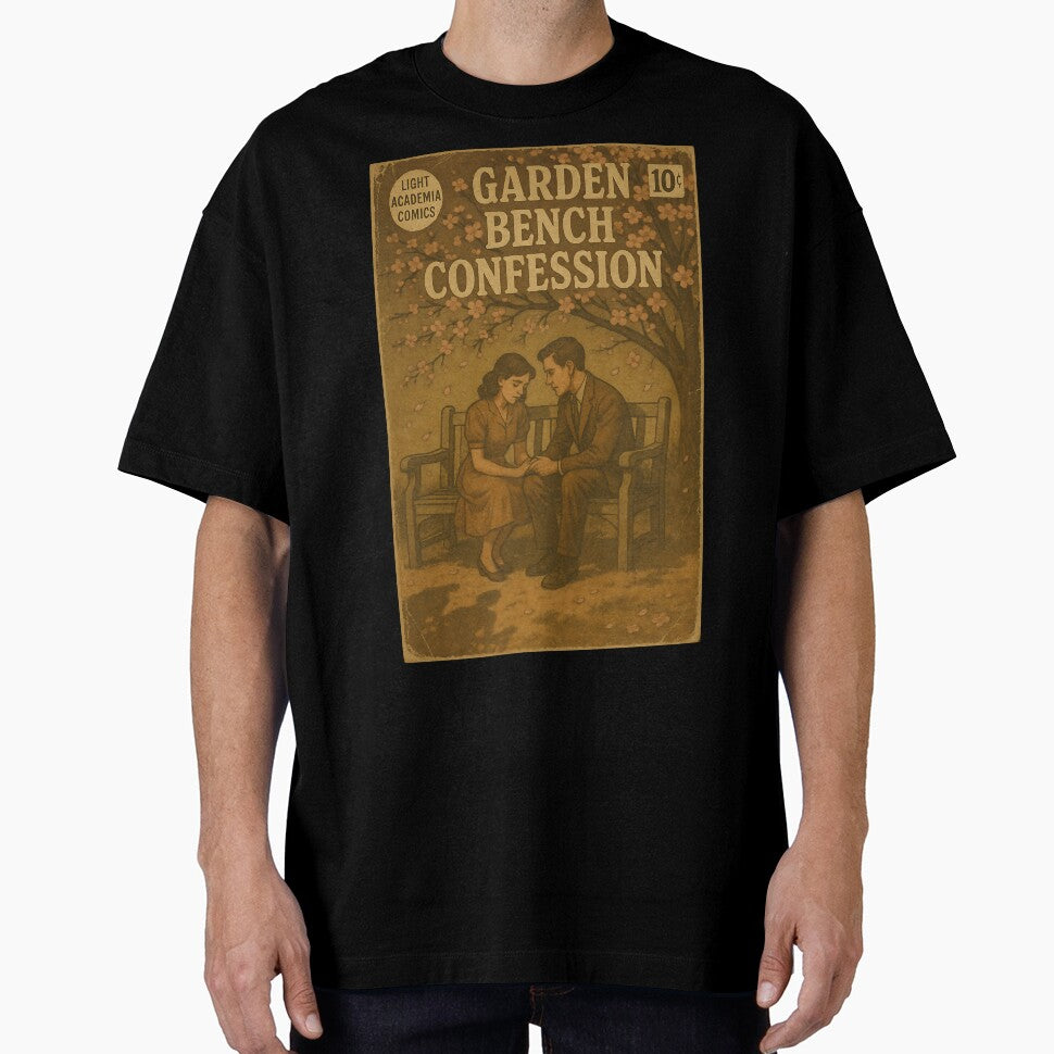 Romantic Light Academia: Garden Bench Confession by bapupa T-Shirts, Hoodie, Sweatshirt | BlankRebels.com (Image 1)