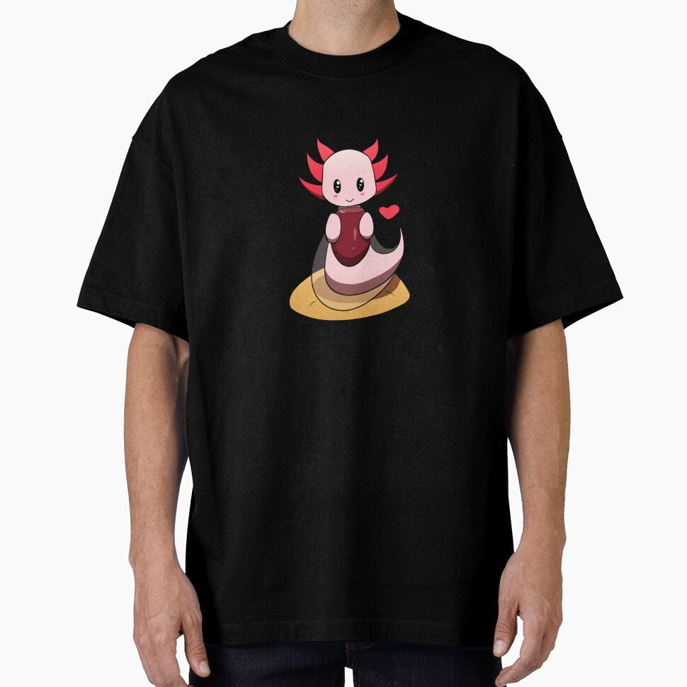 Cute Axolotl Eating Grape by CyberLoveza T-Shirts, Hoodie, Sweatshirt | BlankRebels.com (Image 1)