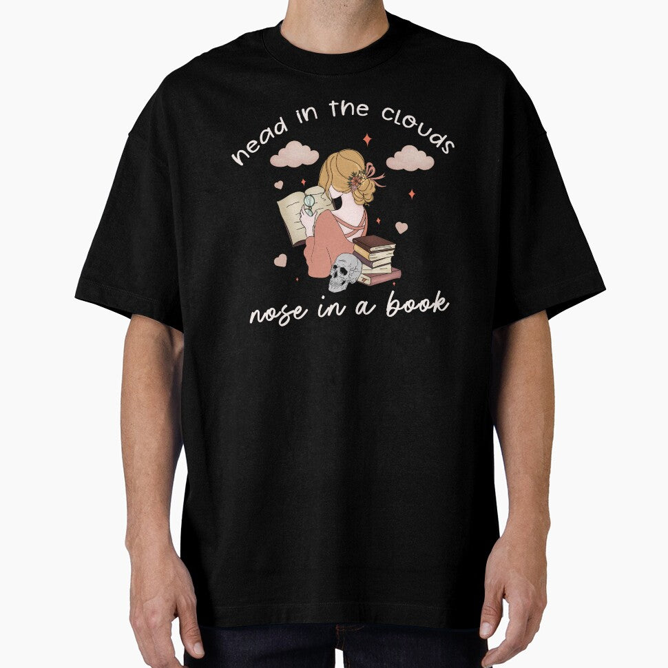 Head in the Clouds Nose In A Book by cvt01 T-Shirts, Hoodie, Sweatshirt | BlankRebels.com (Image 1)
