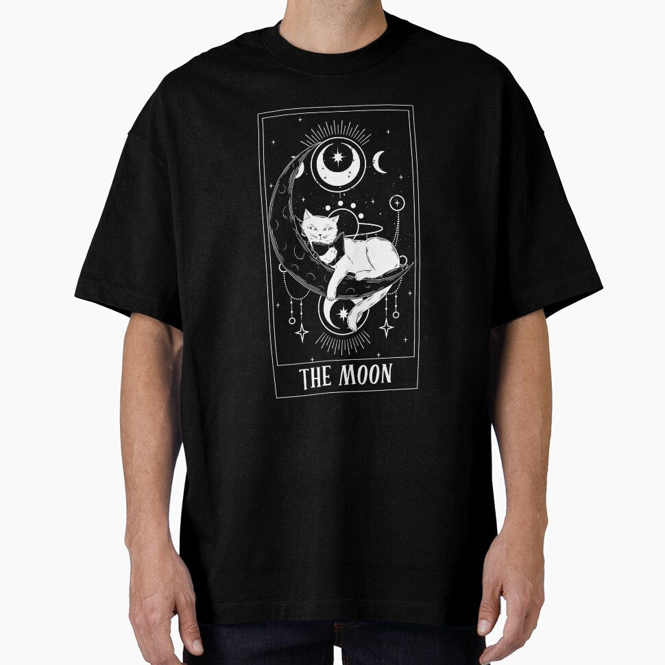 The Moon Tarot Card Funny Cat Tarot Card A Tarot Cartomancy by Nessshirts T-Shirts, Hoodie, Sweatshirt (Image 1)