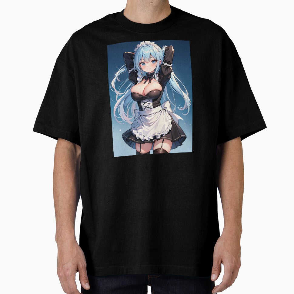 Blue Hair Tidy Maid Anime by EnchantedAnime T-Shirts, Hoodie, Sweatshirt | BlankRebels.com (Image 1)