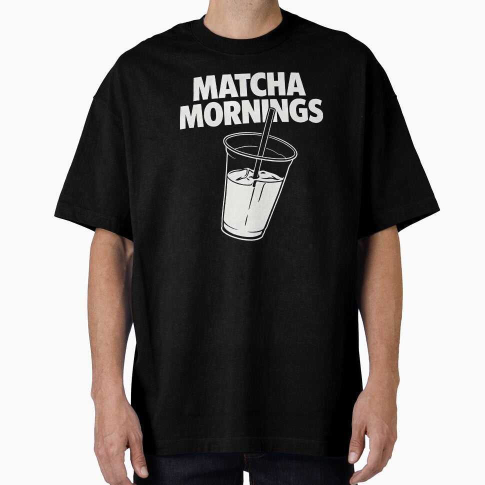 Matcha Mornings Minimalist Aesthetic Tea Lover by JenniferJanice T-Shirts, Hoodie, Sweatshirt | BlankRebels.com (Image 1)