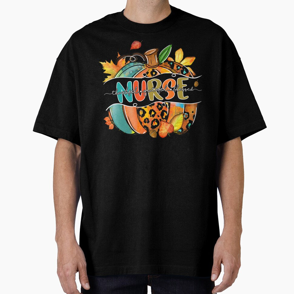 Thankful Grateful Blessed Nurse Life Leopard by Nguyenhaithanh T-Shirts, Hoodie, Sweatshirt | BlankRebels.com (Image 1)