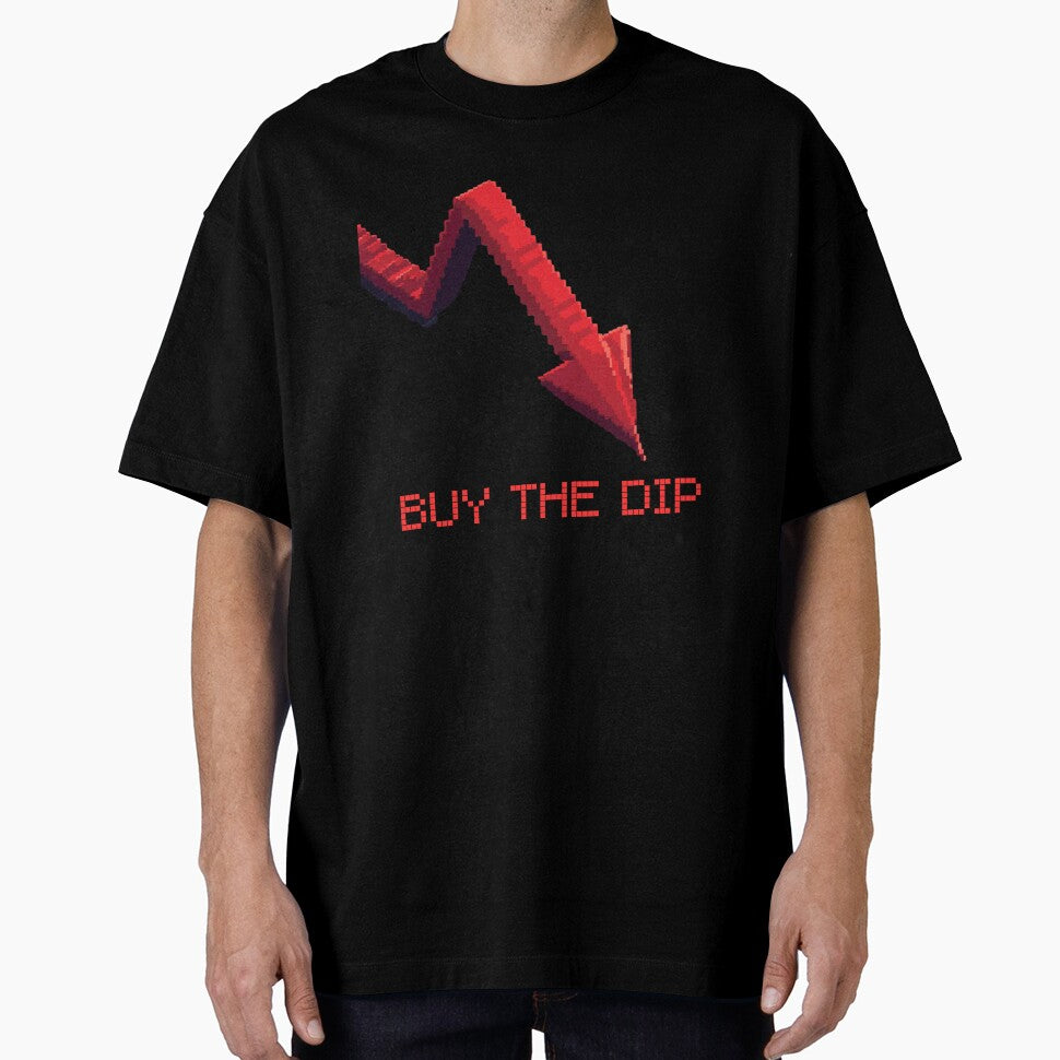 Funny Crypto Trader Quote - Buy The Dip Pixel Art Finance Humor by JonyDG T-Shirts, Hoodie, Sweatshirt (Image 1)