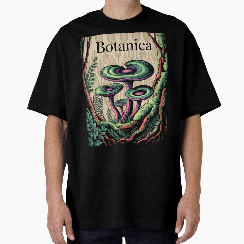 Mushrooms with Botanica text by RaBeNature T-Shirts, Hoodie, Sweatshirt | BlankRebels.com (Image 1)