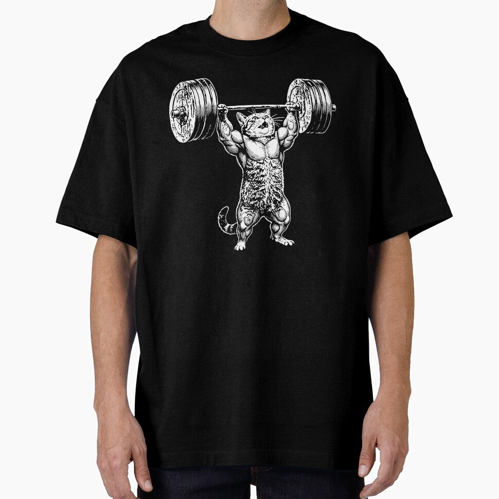 Funny Cat Gym Shirt Cat Workout T Shirt Funny Deadlift Cat Meme Hoodie Gym Pump Cover Cat Dad gift by... (Image 1)
