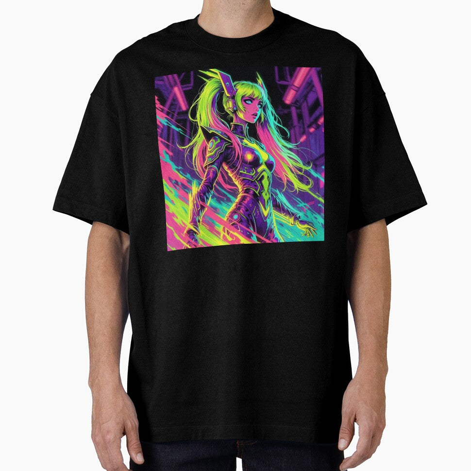 Cyber Sonar: Neon Techno Maiden T-Shirts, Hoodie, Sweatshirt