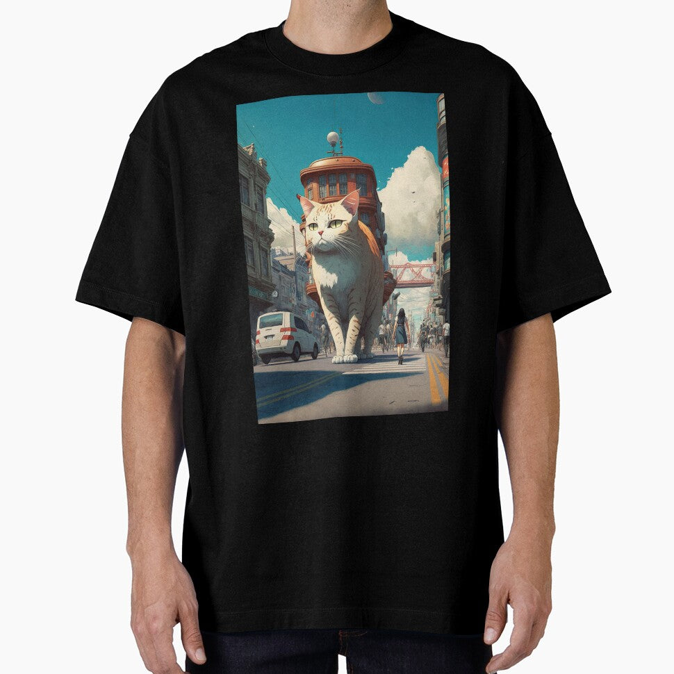 Giant Cat Walking Street T-Shirts, Hoodie, Sweatshirt