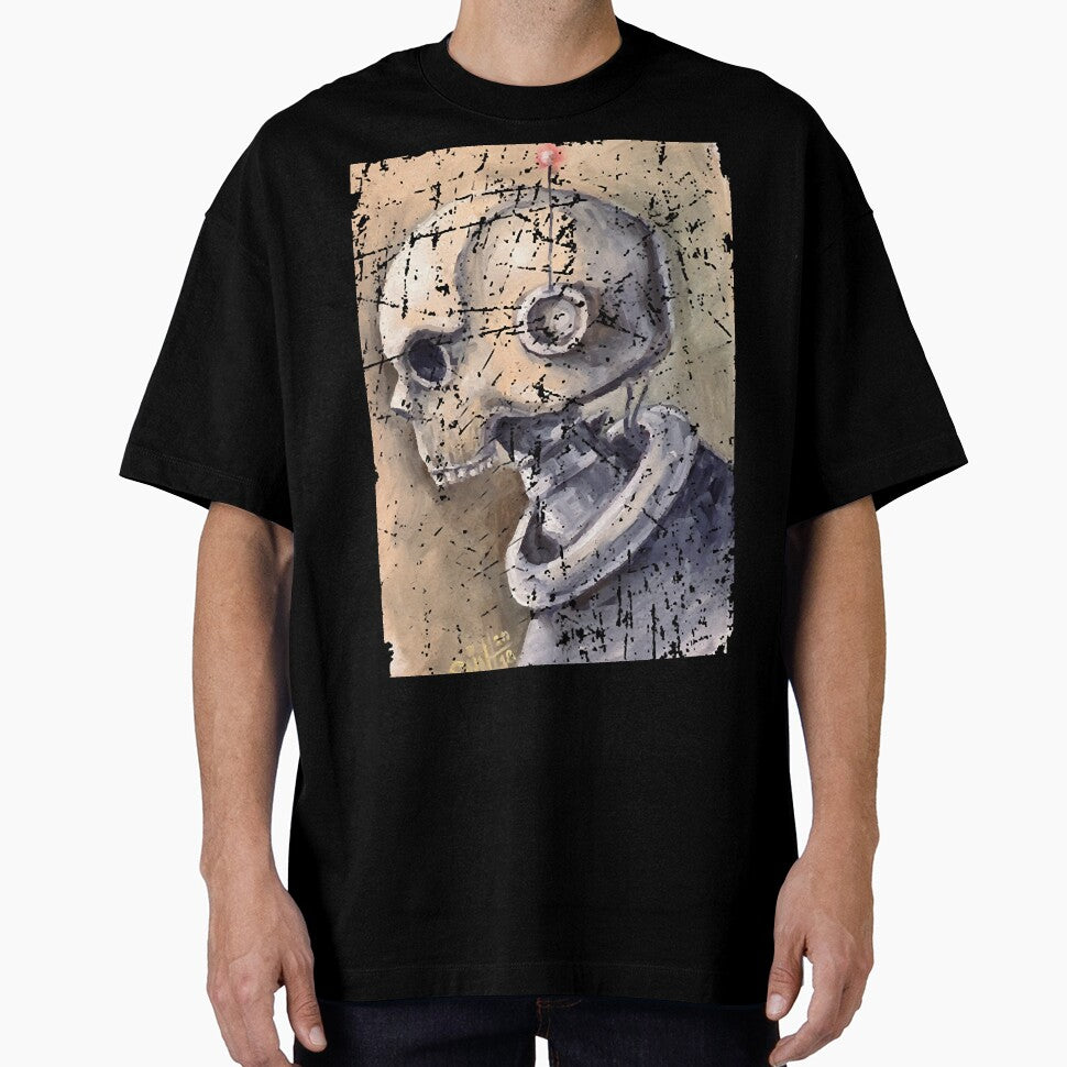 Skull Robot. Vintage grunge style by ErchulMali T-Shirts, Hoodie, Sweatshirt | BlankRebels.com (Image 1)