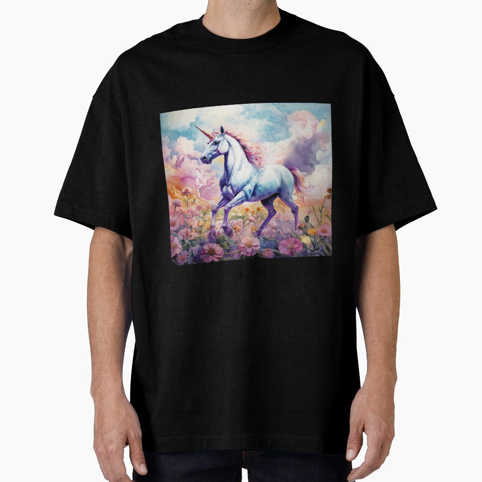 Rainbow Unicorn in a Field of Flowers by Collection de trésors T-Shirts, Hoodie, Sweatshirt | BlankRebels.com (Image 1)