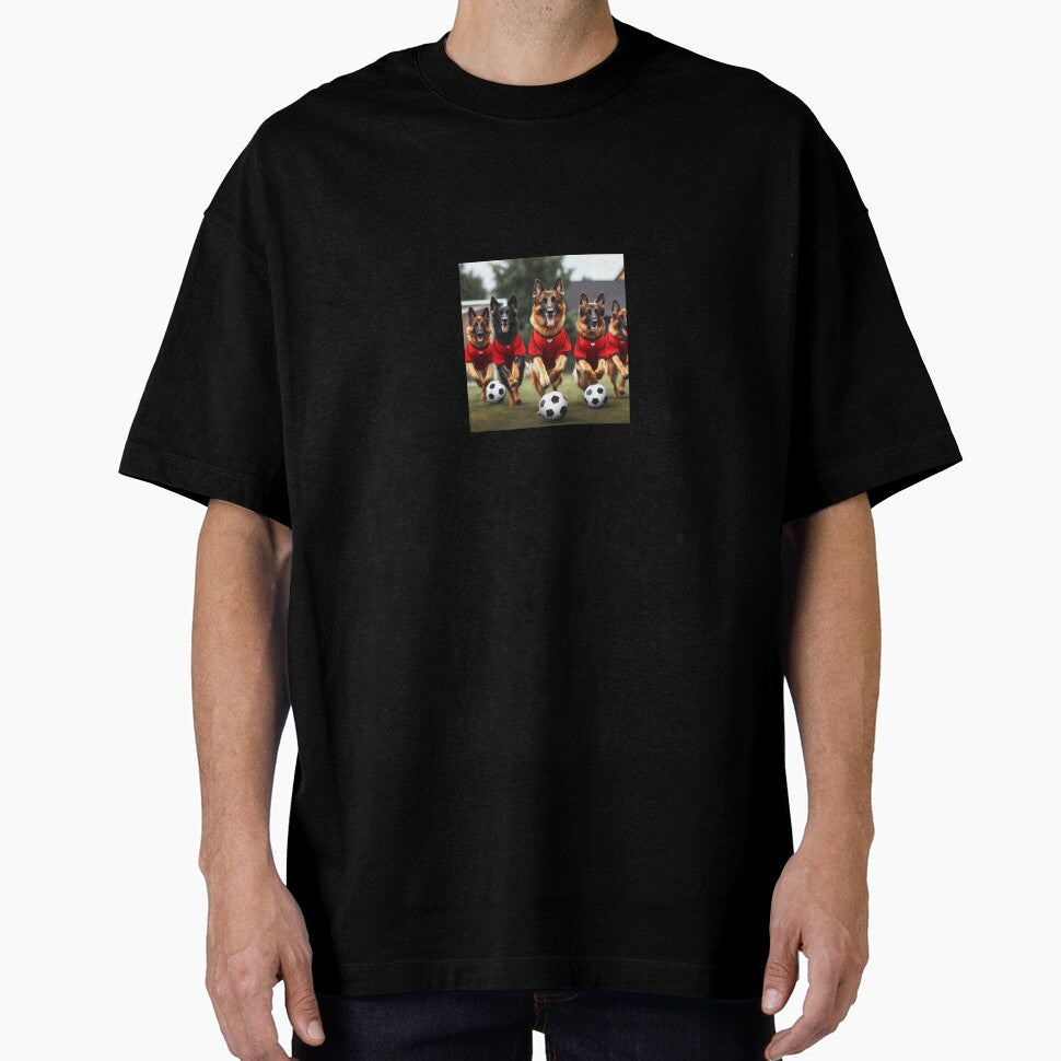 German Shepherds love football too! Soccer and Dog Lovers - Liverpool, Manchester United, Arsenal, Nottingham Forest - Any dog, any colour by Humour House Designs