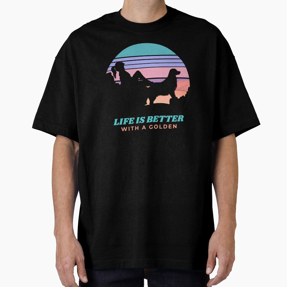 Life Is Better With A Golden Retriever Gift by Guarddogdrive T-Shirts, Hoodie, Sweatshirt | BlankRebels.com (Image 1)