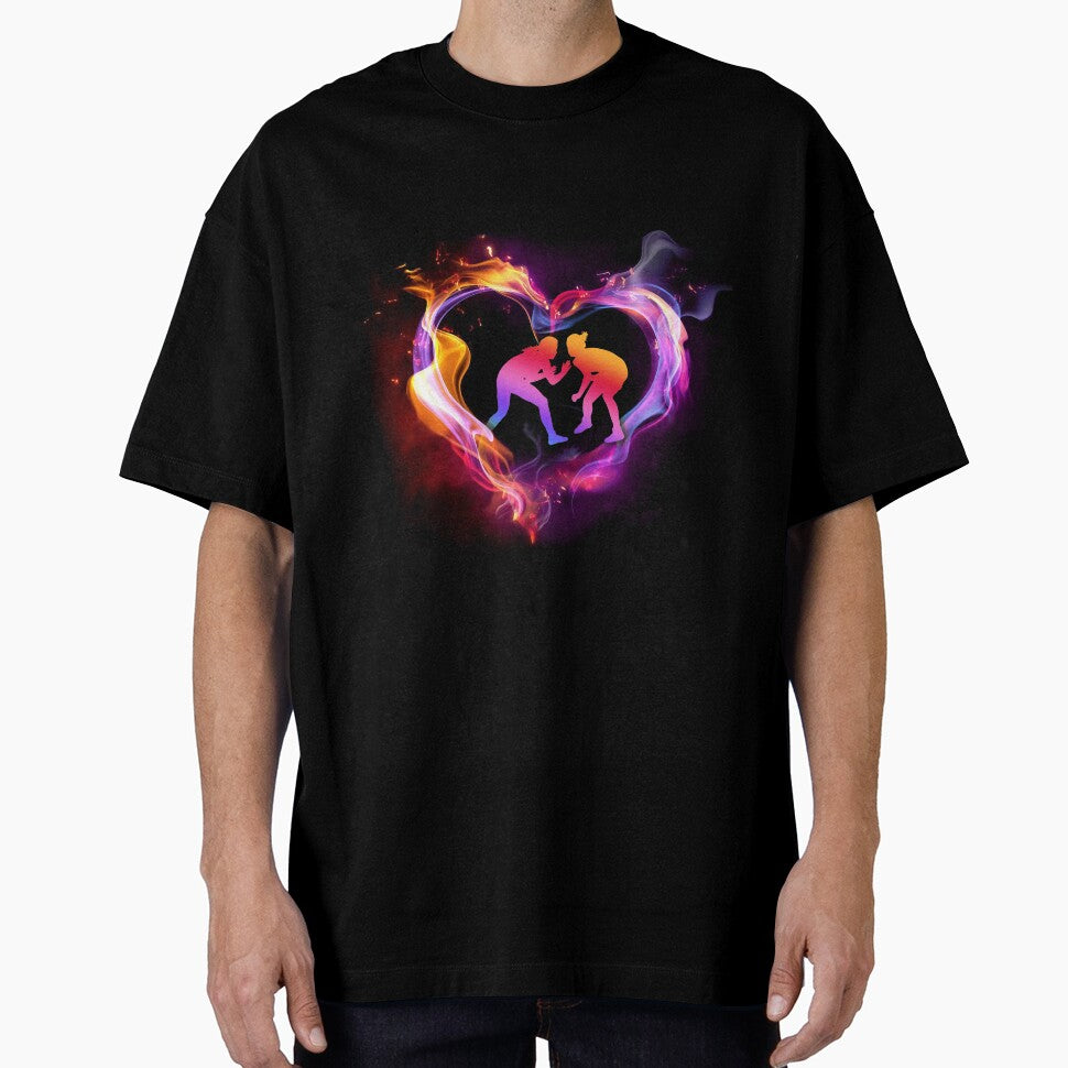 Wrestling Heart Shape Art by SisileeGift T-Shirts, Hoodie, Sweatshirt | BlankRebels.com (Image 1)