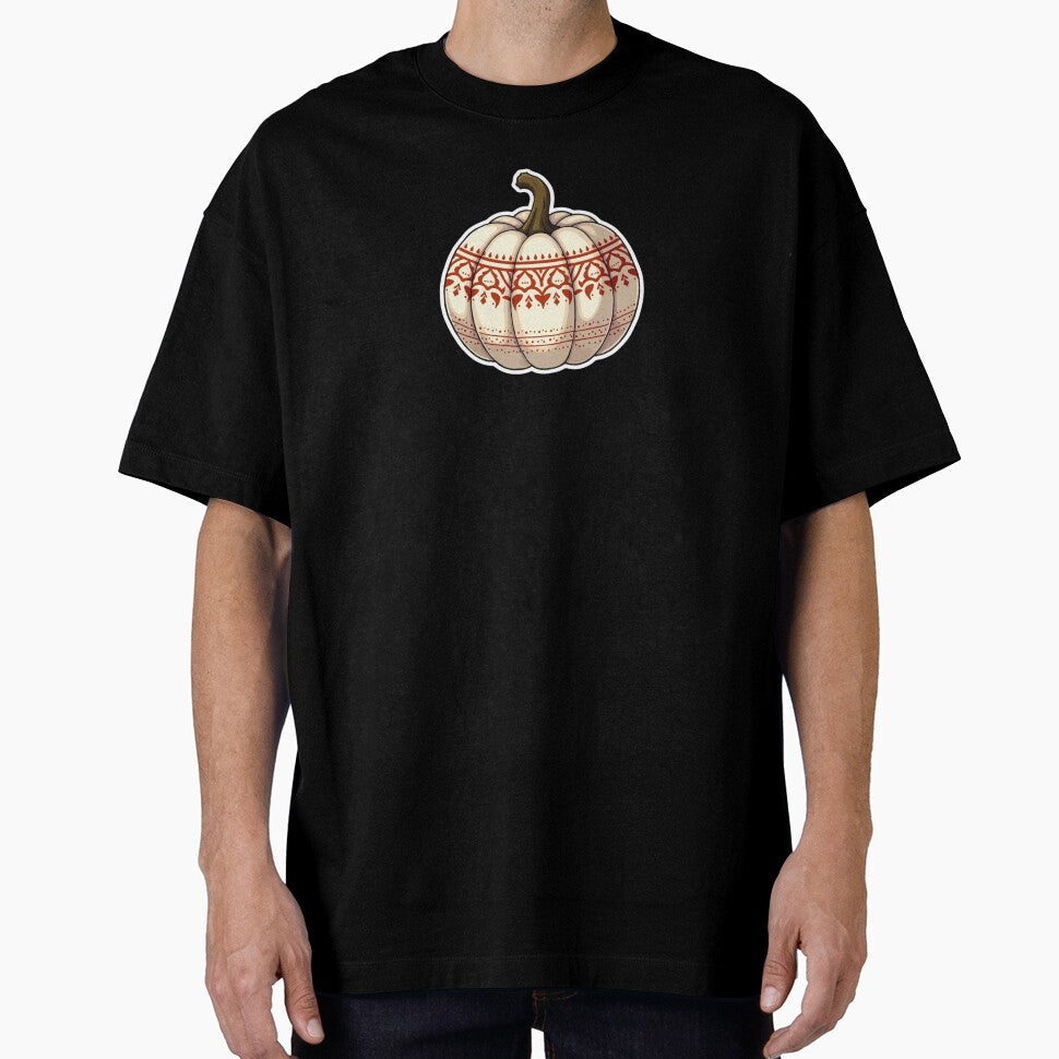 White Pumpkin with Boho Pattern by ArtfullyRooted T-Shirts, Hoodie, Sweatshirt | BlankRebels.com (Image 1)
