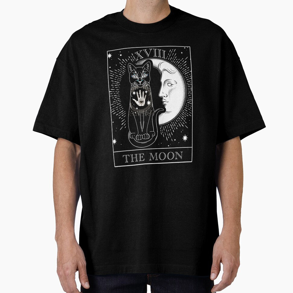 Moon Tarot Card and Cat Occult Graphic by taaddison50 T-Shirts, Hoodie, Sweatshirt | BlankRebels.com (Image 1)