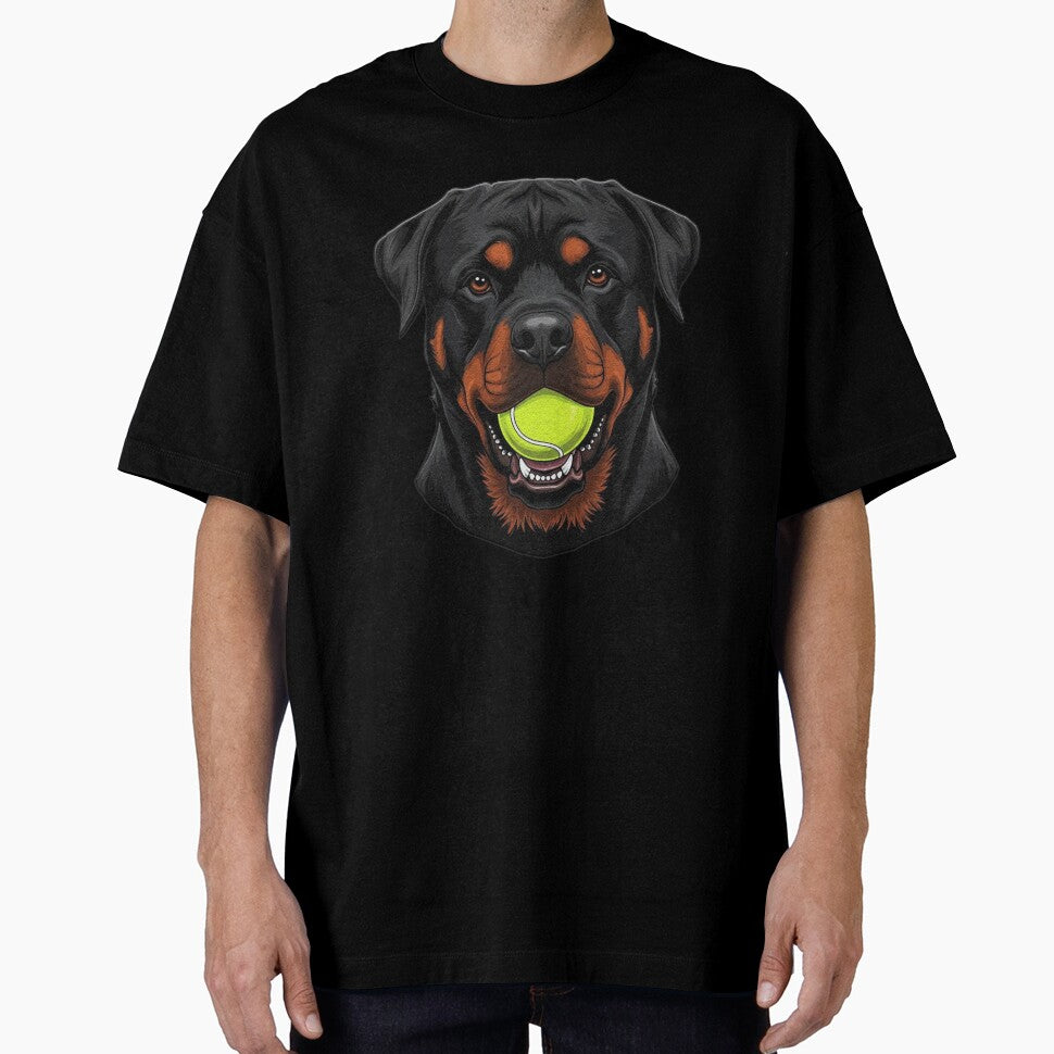Rottweiler With Tennis Ball Cute Dog Lover by franktact T-Shirts, Hoodie, Sweatshirt | BlankRebels.com (Image 1)