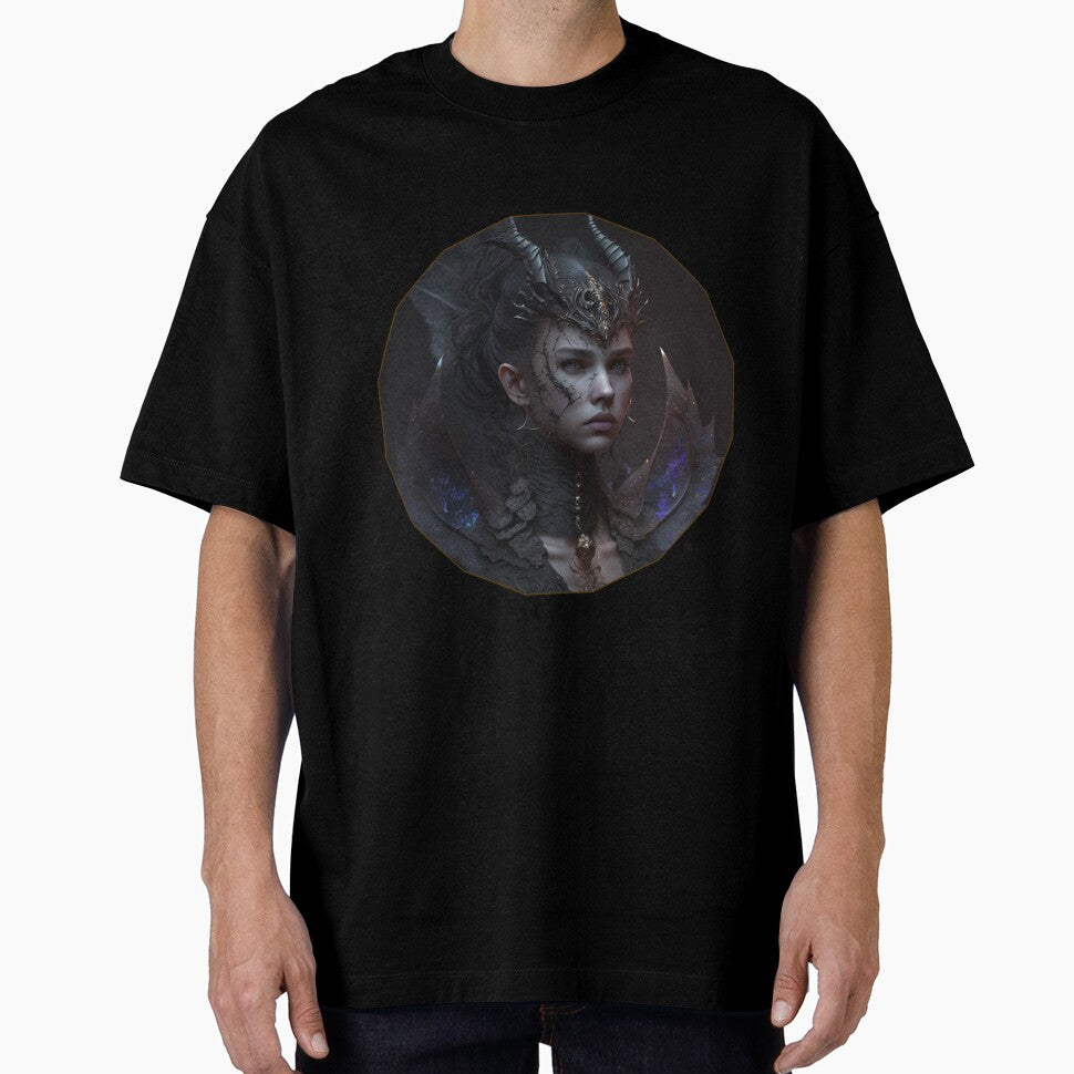 Beautiful woman in a black dragon motif. by HarriPaloma T-Shirts, Hoodie, Sweatshirt | BlankRebels.com (Image 1)