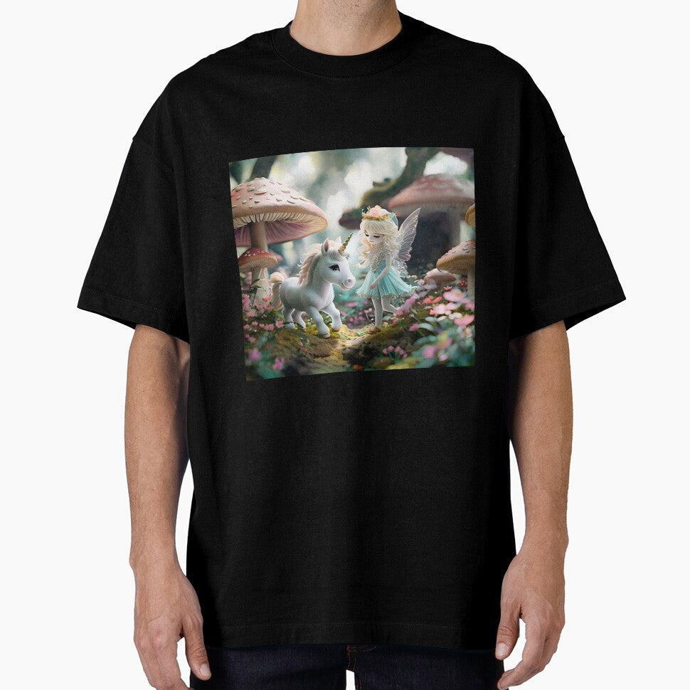 Unicorn and fairy in a miniature moon by Collection de trésors T-Shirts, Hoodie, Sweatshirt | BlankRebels.com (Image 1)