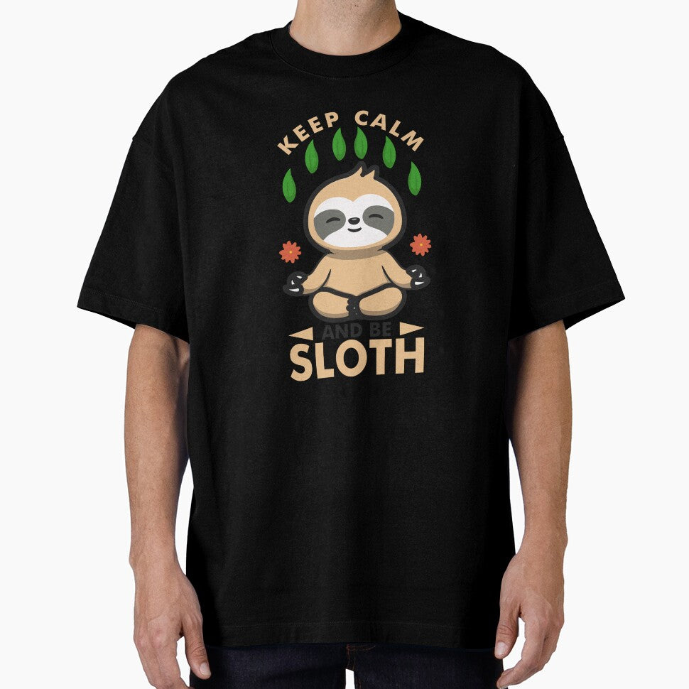 keep calm and be sloth-funny animals typography by Hartics T-Shirts, Hoodie, Sweatshirt | BlankRebels.com (Image 1)