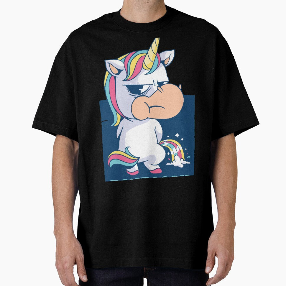 Funny Cartoon Unicorn Peeing a Rainbow by LonsdaleKa T-Shirts, Hoodie, Sweatshirt | BlankRebels.com (Image 1)
