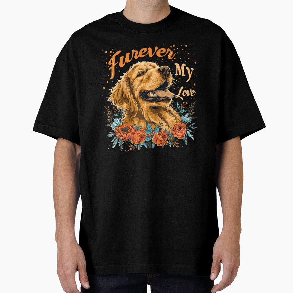 Furever my love, funny golden retriever owner mom or dad parent saying quote by PictureUp T-Shirts, Hoodie,... (Image 1)