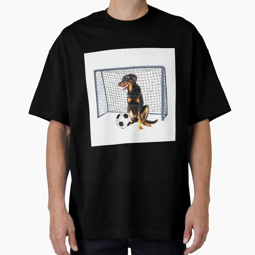 Doberman Dog - Football soccer goal by Move-Art