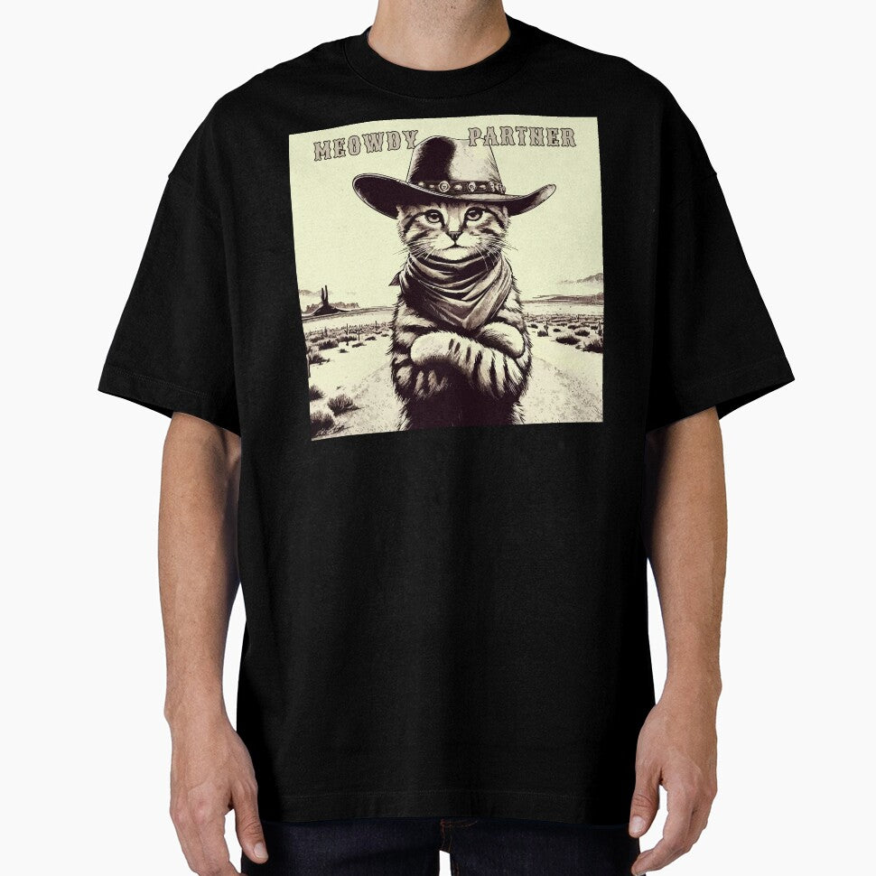 Meowdy Partner Cowboy Cat Vintage by TomFrontierArt T-Shirts, Hoodie, Sweatshirt | BlankRebels.com (Image 1)