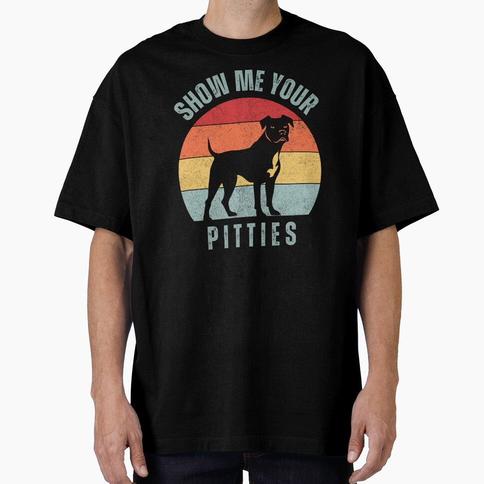 Pitbull Retro Sunset Vintage Dog Lover Cute Gift Dog Pet Is My Family Best Friend by darunwan T-Shirts, Hoodie,... (Image 1)