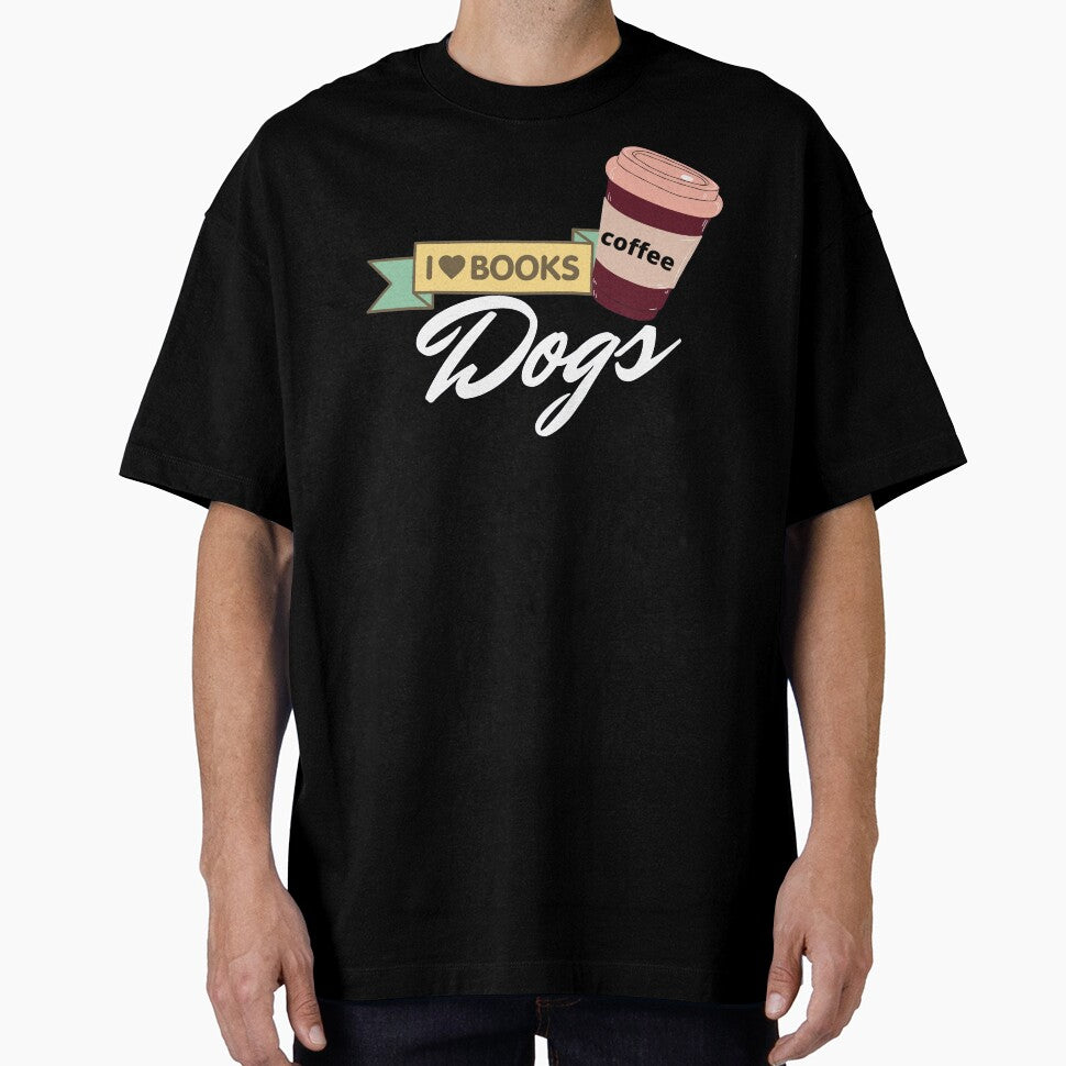 DOGS BOOKS AND COFFEE by 3Akshithaa T-Shirts, Hoodie, Sweatshirt | BlankRebels.com (Image 1)