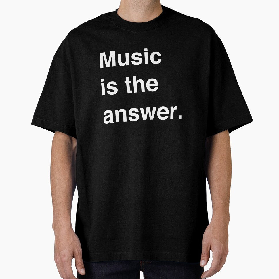 Music is the answer | white text by winterwinter T-Shirts, Hoodie, Sweatshirt | BlankRebels.com (Image 1)