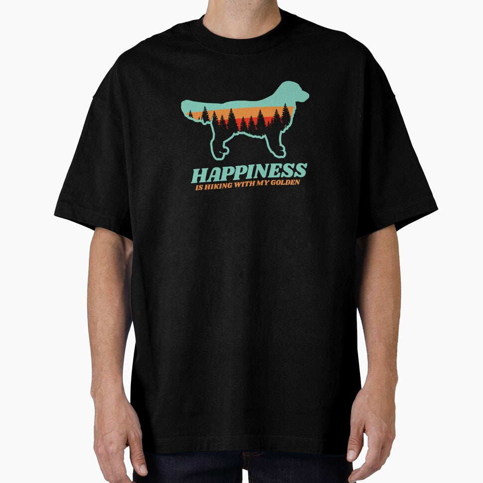 Happiness Is Hiking With My Golden Retriever Gift by Guarddogdrive T-Shirts, Hoodie, Sweatshirt | BlankRebels.com (Image 1)